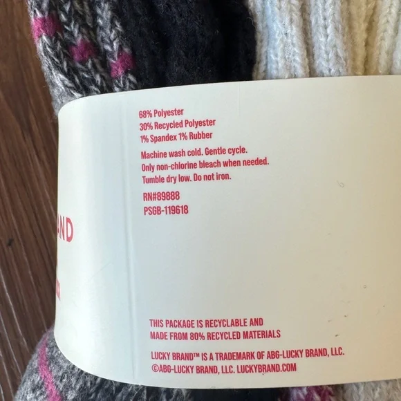 LUCKY BRAND Super Soft Boot Socks 6 Pack Multi Women’s Size 5-10 - Picture 10 of 11